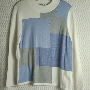 Allison Daley Petite embellished pullover sweater.